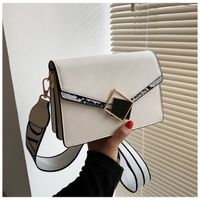 Women's Small Pu Leather Color Block Elegant Square Flip Cover Shoulder Bag Crossbody Bag Underarm Bag sku image 2