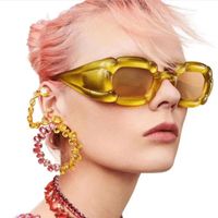 Hip-hop Punk Streetwear Geometric Ac Special-shaped Mirror Full Frame Women's Sunglasses main image 1