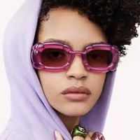 Hip-hop Punk Streetwear Geometric Ac Special-shaped Mirror Full Frame Women's Sunglasses main image 2
