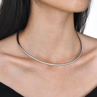 304 Stainless Steel Casual Solid Color Choker main image 1