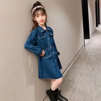 Casual Basic Classic Style Solid Color Cotton Girls Dresses main image 6