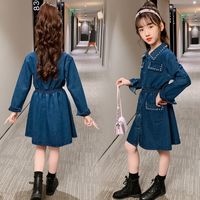 Casual Basic Classic Style Solid Color Cotton Girls Dresses main image 3