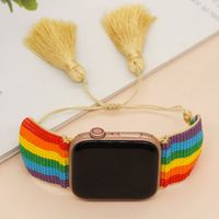 European And American Hot Bohemian Style 6-color Rainbow Bead Suitable For  Watch1-8 Generation Watch Band main image 4