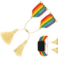 European And American Hot Bohemian Style 6-color Rainbow Bead Suitable For  Watch1-8 Generation Watch Band sku image 1