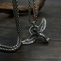 Hip-Hop Vintage Style Angel Wings 304 Stainless Steel Men'S Pendant Necklace main image 3