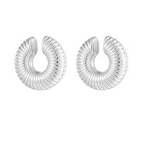 1 Pair Simple Style Solid Color Plating Stainless Steel 18K Gold Plated Ear Cuffs main image 2