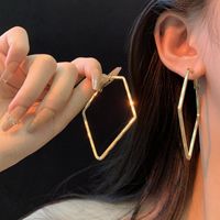 1 Pair Roman Style Streetwear Geometric Alloy Gold Plated Earrings main image 3