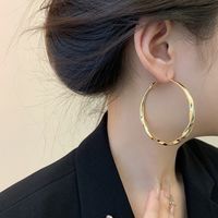 1 Pair Roman Style Streetwear Geometric Alloy Gold Plated Earrings main image 4