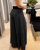 Women's Daily Street Casual Vintage Style Solid Color Full Length Wide Leg Pants main image 3