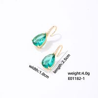 1 Pair Casual Sweet Water Droplets Flower Plating Inlay Copper Zircon K Gold Plated Ear Studs sku image 1