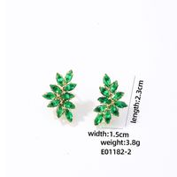 1 Pair Casual Sweet Water Droplets Flower Plating Inlay Copper Zircon K Gold Plated Ear Studs sku image 2