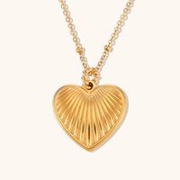 Sweet Heart Shape Stainless Steel Titanium Steel Plating 18k Gold Plated Pendant Necklace main image 6