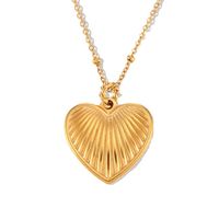 Sweet Heart Shape Stainless Steel Titanium Steel Plating 18k Gold Plated Pendant Necklace main image 3