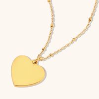 Sweet Heart Shape Stainless Steel Titanium Steel Plating 18k Gold Plated Pendant Necklace main image 5
