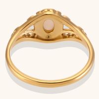 Moderne Art Geometrische Edelstahl-überlagerung Süßwasser Perle 18k Vergoldete Ringe main image 5