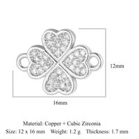 Simple Style Leaf Zircon Copper Wholesale Jewelry Accessories sku image 1