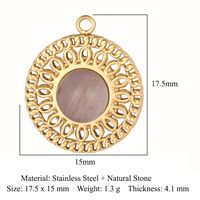 Simple Style Geometric Natural Stone Titanium Steel Wholesale Jewelry Accessories sku image 8