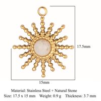 Simple Style Geometric Natural Stone Titanium Steel Wholesale Jewelry Accessories sku image 2