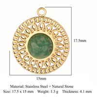 Simple Style Geometric Natural Stone Titanium Steel Wholesale Jewelry Accessories sku image 7