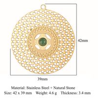 Simple Style Geometric Natural Stone Titanium Steel Wholesale Jewelry Accessories sku image 22