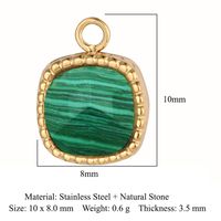 Simple Style Geometric Natural Stone Titanium Steel Wholesale Jewelry Accessories sku image 9