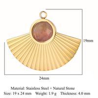 Simple Style Geometric Natural Stone Titanium Steel Wholesale Jewelry Accessories sku image 16