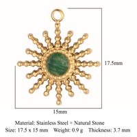 Simple Style Geometric Natural Stone Titanium Steel Wholesale Jewelry Accessories sku image 4