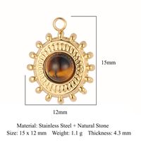 Simple Style Geometric Natural Stone Titanium Steel Wholesale Jewelry Accessories sku image 1