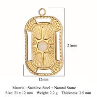 Simple Style Geometric Natural Stone Titanium Steel Wholesale Jewelry Accessories sku image 5