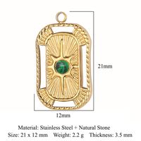 Simple Style Geometric Natural Stone Titanium Steel Wholesale Jewelry Accessories sku image 6