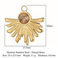 Simple Style Geometric Natural Stone Titanium Steel Wholesale Jewelry Accessories sku image 17