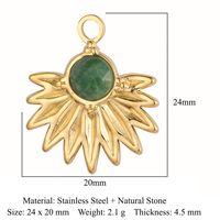 Simple Style Geometric Natural Stone Titanium Steel Wholesale Jewelry Accessories sku image 11