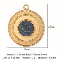 Simple Style Geometric Natural Stone Titanium Steel Wholesale Jewelry Accessories sku image 21