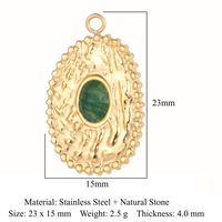 Simple Style Geometric Natural Stone Titanium Steel Wholesale Jewelry Accessories sku image 15