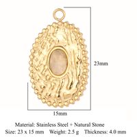 Simple Style Geometric Natural Stone Titanium Steel Wholesale Jewelry Accessories sku image 12
