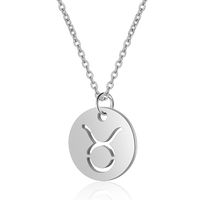 Stainless Steel Simple Style Polishing Constellation Pendant Necklace main image 3