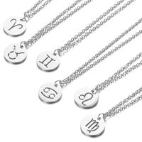 Stainless Steel Simple Style Polishing Constellation Pendant Necklace main image 1
