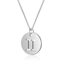 Stainless Steel Simple Style Polishing Constellation Pendant Necklace sku image 2
