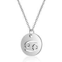 Stainless Steel Simple Style Polishing Constellation Pendant Necklace sku image 4