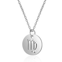 Stainless Steel Simple Style Polishing Constellation Pendant Necklace sku image 5