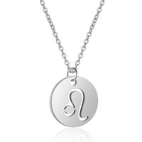 Stainless Steel Simple Style Polishing Constellation Pendant Necklace sku image 10