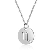Stainless Steel Simple Style Polishing Constellation Pendant Necklace sku image 7