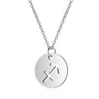 Stainless Steel Simple Style Polishing Constellation Pendant Necklace sku image 11