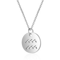 Stainless Steel Simple Style Polishing Constellation Pendant Necklace sku image 3