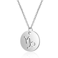 Stainless Steel Simple Style Polishing Constellation Pendant Necklace sku image 8