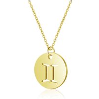 Stainless Steel Simple Style Polishing Constellation Pendant Necklace sku image 15