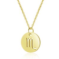 Stainless Steel Simple Style Polishing Constellation Pendant Necklace sku image 17