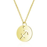 Stainless Steel Simple Style Polishing Constellation Pendant Necklace sku image 24