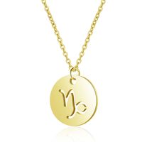 Stainless Steel Simple Style Polishing Constellation Pendant Necklace sku image 18