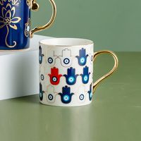 Retro Stripe Flower Ceramics Mug 1 Piece sku image 6